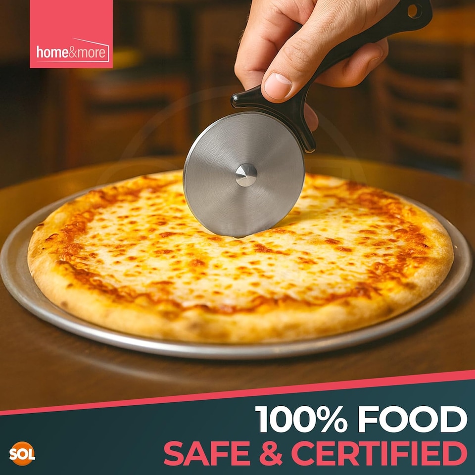 image 1 of Pizza Cutter Wheel – Stainless Steel Pizza Slicer for Easy Cutting & Serving, Food-Grade, Dishwasher-Safe Kitchen Tool
