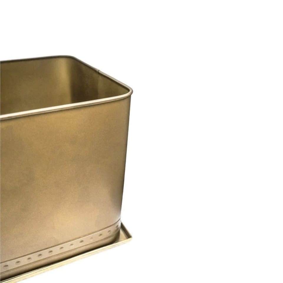 image 1 of Kew Regency Outdoor Planter - Metal - L34 x W62 x H30 cm - Brass | Multi