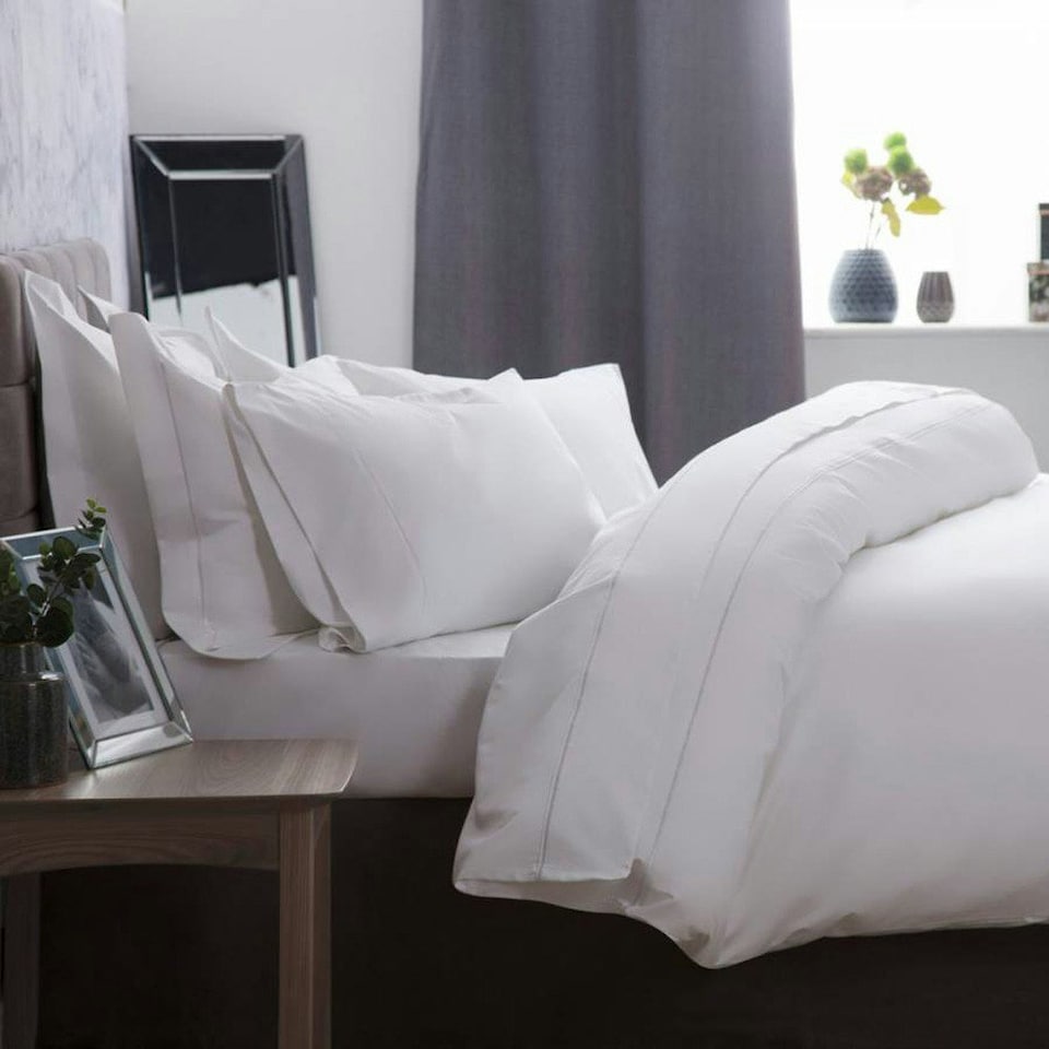 Belledorm 1000TC Egyptian Cotton Duvet Cover - White - Emperor