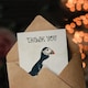 image 3 of Cute Puffin Bird on Rock Bright Graphic Design Thank You Card