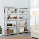 image 2 of Yaheetech 2PCS 5-Tier Metal Storage Shelves Silver, 180x30x180 cm