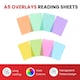 image 3 of Pack of 8 A5 Plain Assorted Coloured Dyslexia Overlay Reading Sheets  - PET Material, Rounded Corners | Multi | Assorted