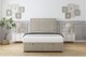 image 1 of Sloomy Lancaster Cream Plush Ottoman Bed With Mattress With 54" Floor Standing Headboard 3' Single