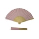 image 3 of Light Pink Paper Foldable Hand Held Bamboo Wooden Fan by Parev