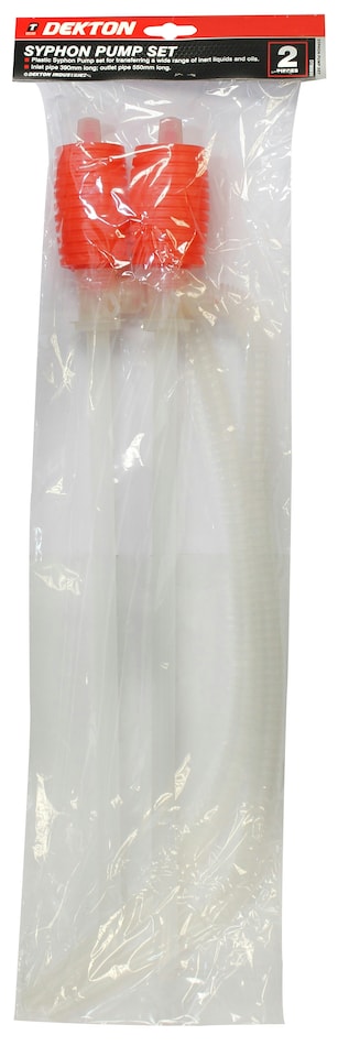 image 1 of Dekton Syphon Pump Set Plastic Portable Car Fuel Water Oil Syphon Liquid Transfe