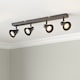 image 8 of Burton - Matt Black & Chrome Detail 4 Way Adjustable Ceiling Spotlight