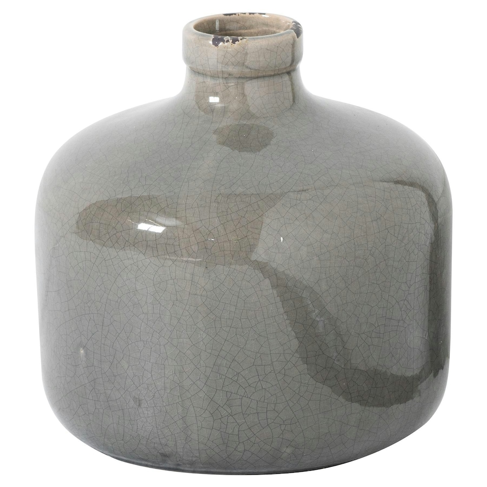 Hill Interiors Glazed Vase - Grey - One Size