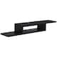 image 1 of HOMCOM Floating TV Unit, Wall Mounted TV Stand with Open Shelf and 2 Cable Holes, Entertainment Unit for Living Room, Black