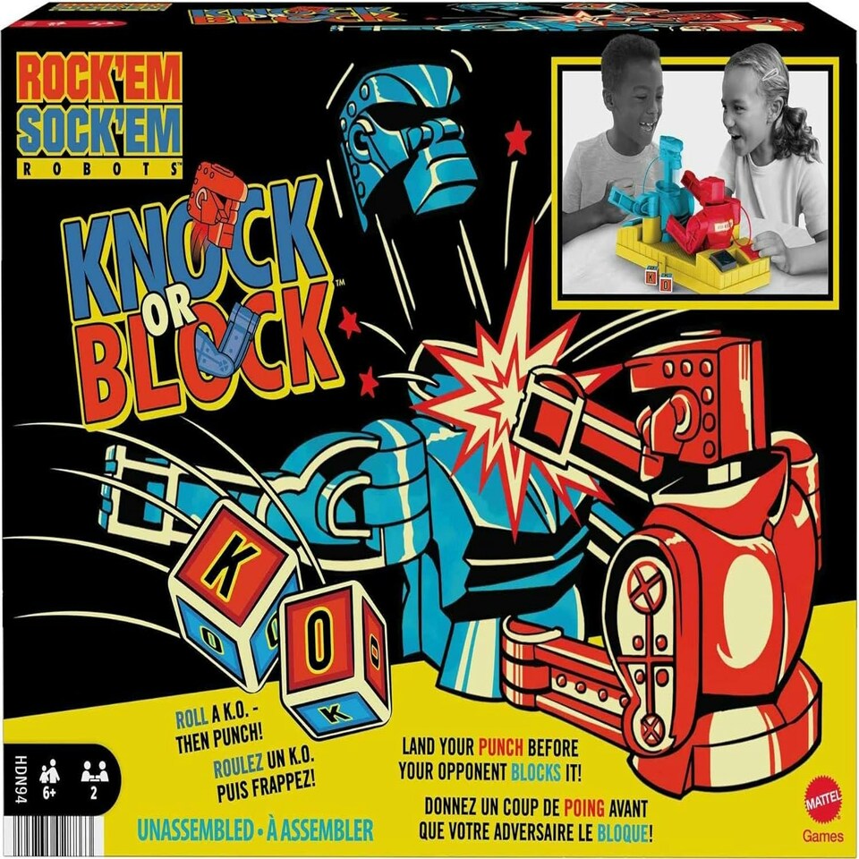 image 1 of Rock Em Sock Em Robots Knock or Block Edition Boxing Game