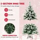 image 9 of COSTWAY 4.5FT Artificial Christmas Tree Flocked Xmas Tree Green | One Size