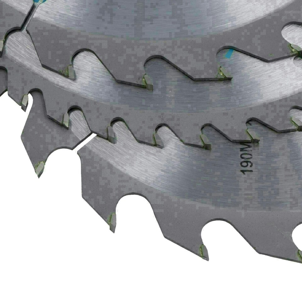 image 1 of 3pc 190mm TCT circular saw blades 20 / 24 and 40 teeth INC adapter rings TE522