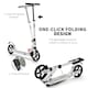 image 5 of HOMCOM Folding Kick Scooter with Big Wheels for 14+ Teens Adult, White