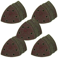 90mm Triangular Sanding Abrasive Discs Pads Hook Loop Backing 40 Grit 250pk