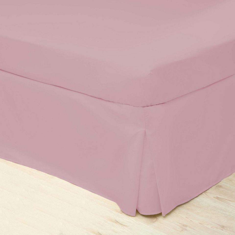 Belledorm Easycare Percale Platform Valance - Blush - Single