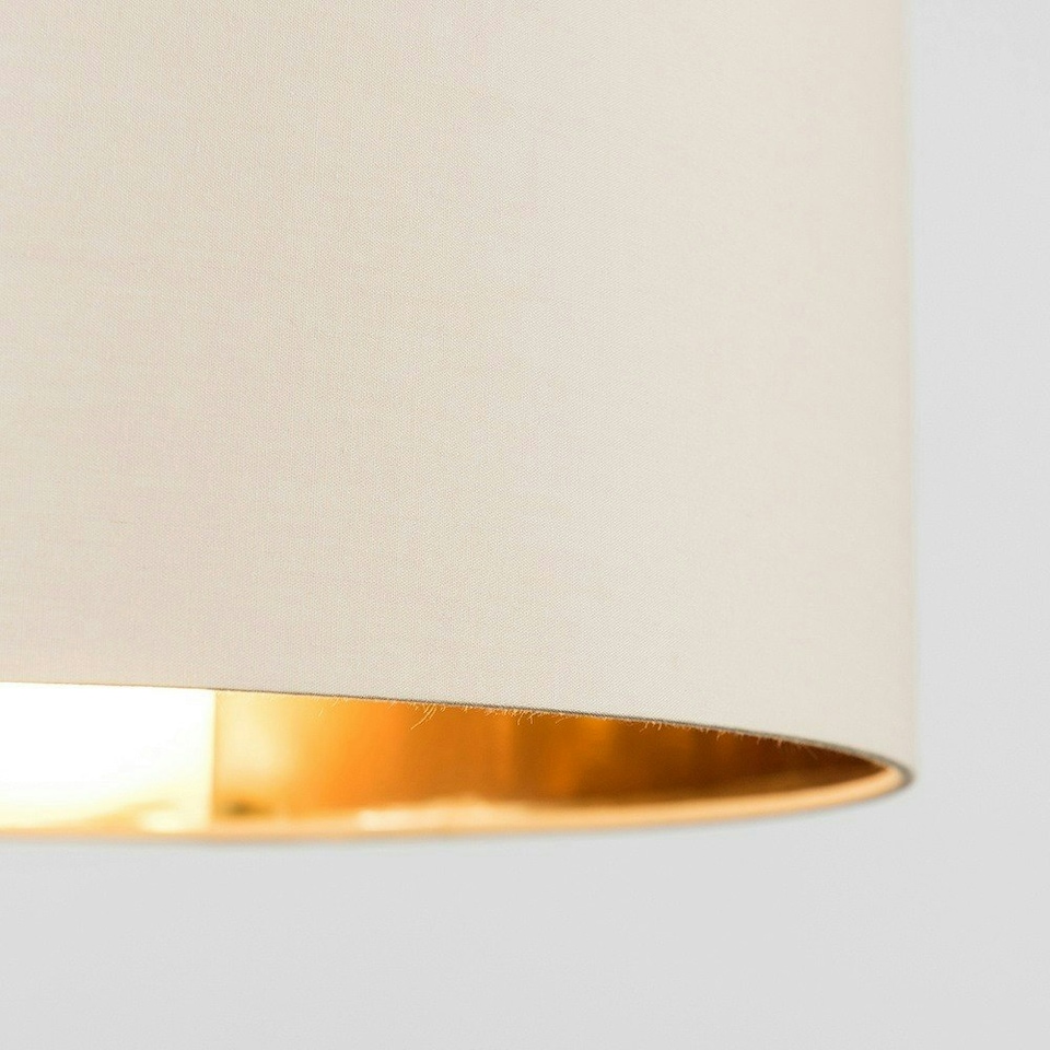 image 1 of ValueLights Large Modern Beige And Gold Pendant Ceiling Light Shade