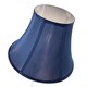 image 4 of Traditional Empire Shaped 12 Inch Lamp Shade in Rich Silky Navy Cotton Fabric | Blue | 12"