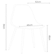 image 3 of Core Products Pair of Aspen Black Curve Chairs - Black Metal Legs Black