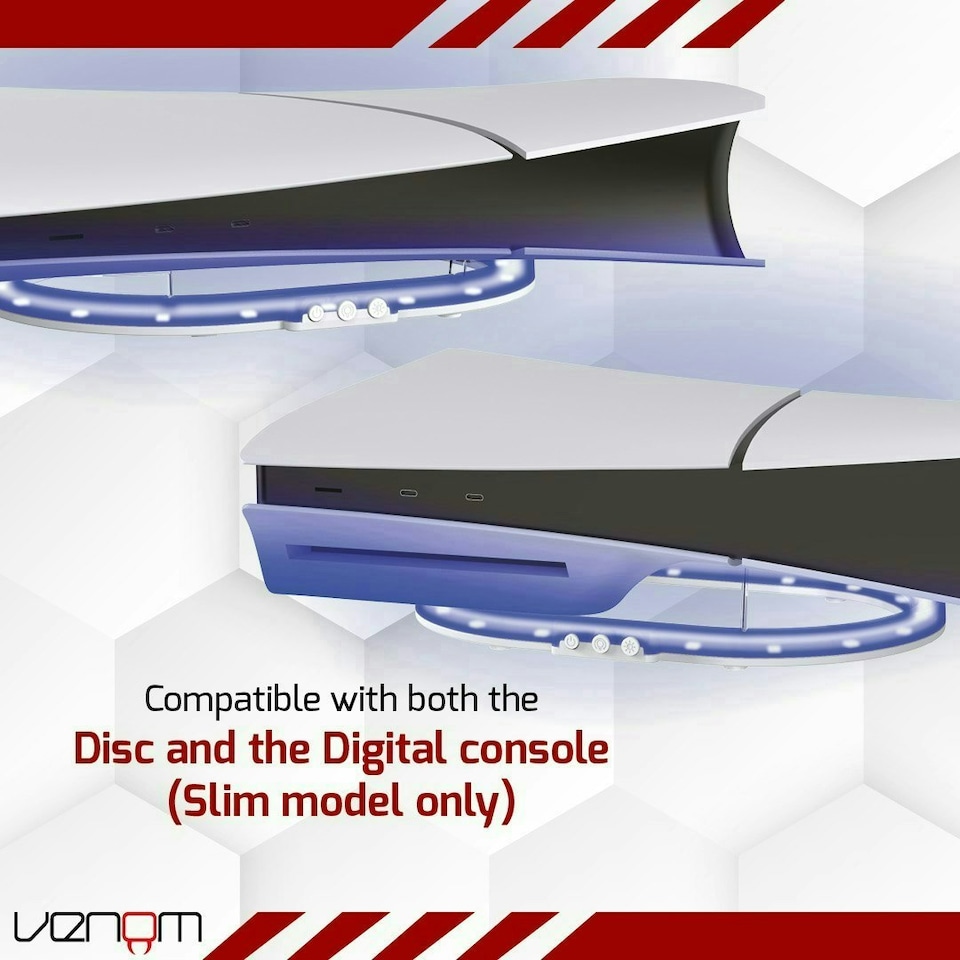 image 1 of Venom PS5 Horizontal LED Console Stand