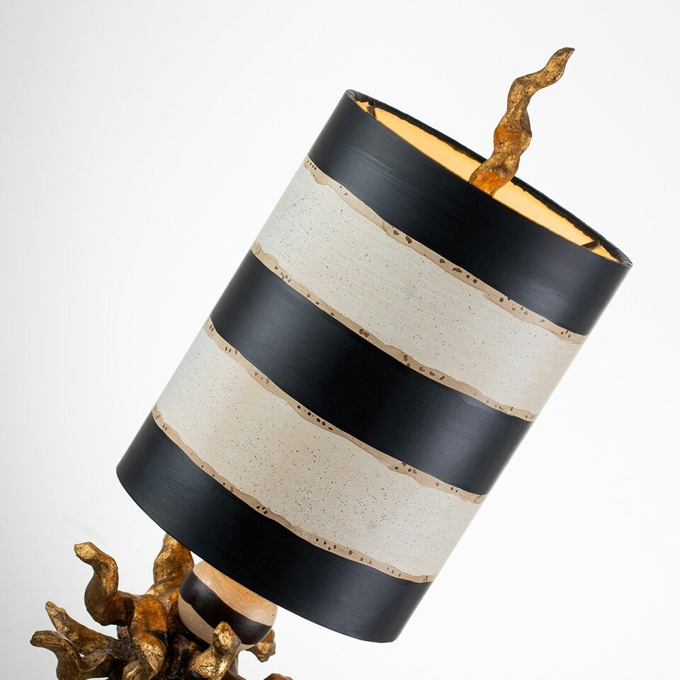image 1 of Dominique 1 Light Table Lamp Gold Leaf, E27