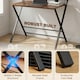 image 6 of HOMCOM Folding Desk with 2-Tier Shelf for Home Office | Black