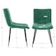 image 3 of Vida Designs Richton Set of 2 Dining Chairs Upholstered Fabric Padded Chair, Green | Green | Green
