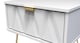 image 5 of Dallas 1 Drawer Bedside Table in White Matt (Ready Assembled) | White | White Matt