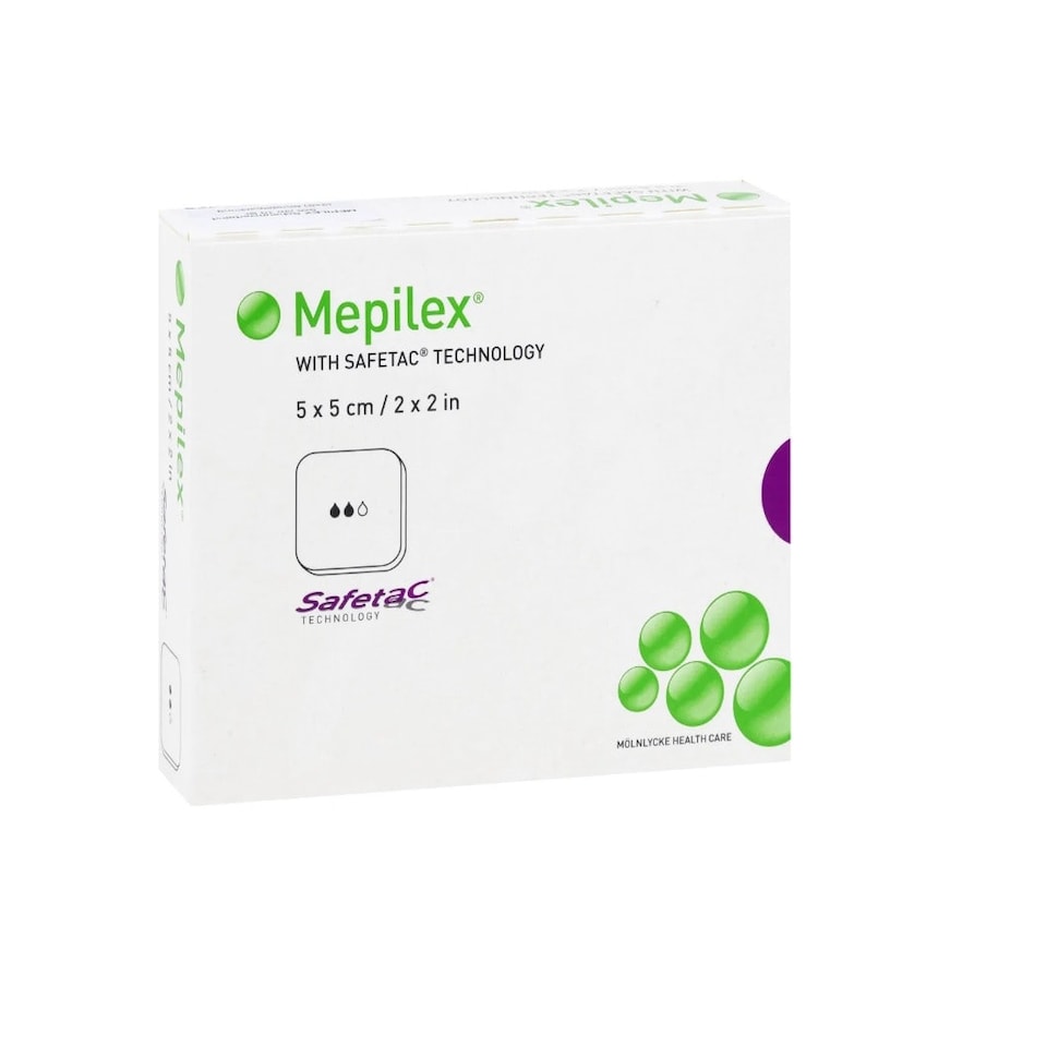 image 1 of Mepilex 5cm x 5cm Dressings Pack of 5