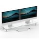 image 1 of VonHaus Height Adjustable Tempered Glass Monitor Stand for Desks