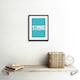 image 2 of Strong Word Simple Bold Blue 9x7" Black Framed Wall Art Print