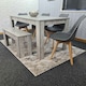 image 4 of Modern Grey Dining Table Set with 4 Grey Velvet Chairs and 1 Bench - Dining Room Furniture Set | Grey | One Size | 6