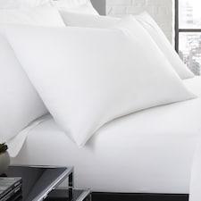 Serene Plain Dye Pair of Housewife Pillowcases White