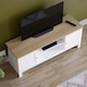 image 2 of Vida Designs Arlington 2 Door TV Unit Shaker Entertainment Storage, White & Oak | White | White & Oak | 1