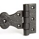image 2 of Hammer & Tongs Fleur De Lis T-Hinge - W235mm - Black | Black | Black