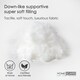 image 5 of Homescapes Luxury Super Microfibre Cushion Pad Insert Inner 55 x 55 cm (22 x 22") White