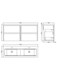 image 2 of Balterley Chartley Contemporary 4 Drawer Wall Hung Vanity Unit with Double Basin, Coastal Grey, 1200mm