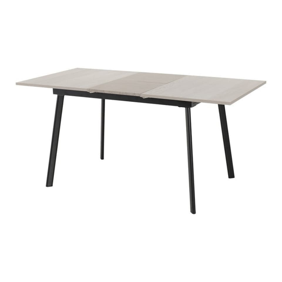 image 1 of Avery Extending Dining Table - L80 x W160 x H76 cm - Concrete/Grey Oak Effect/Black | Grey