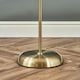 image 1 of ValueLights Mozz Antique Brass Mother & Child Floor Lamp & Bulbs Gold
