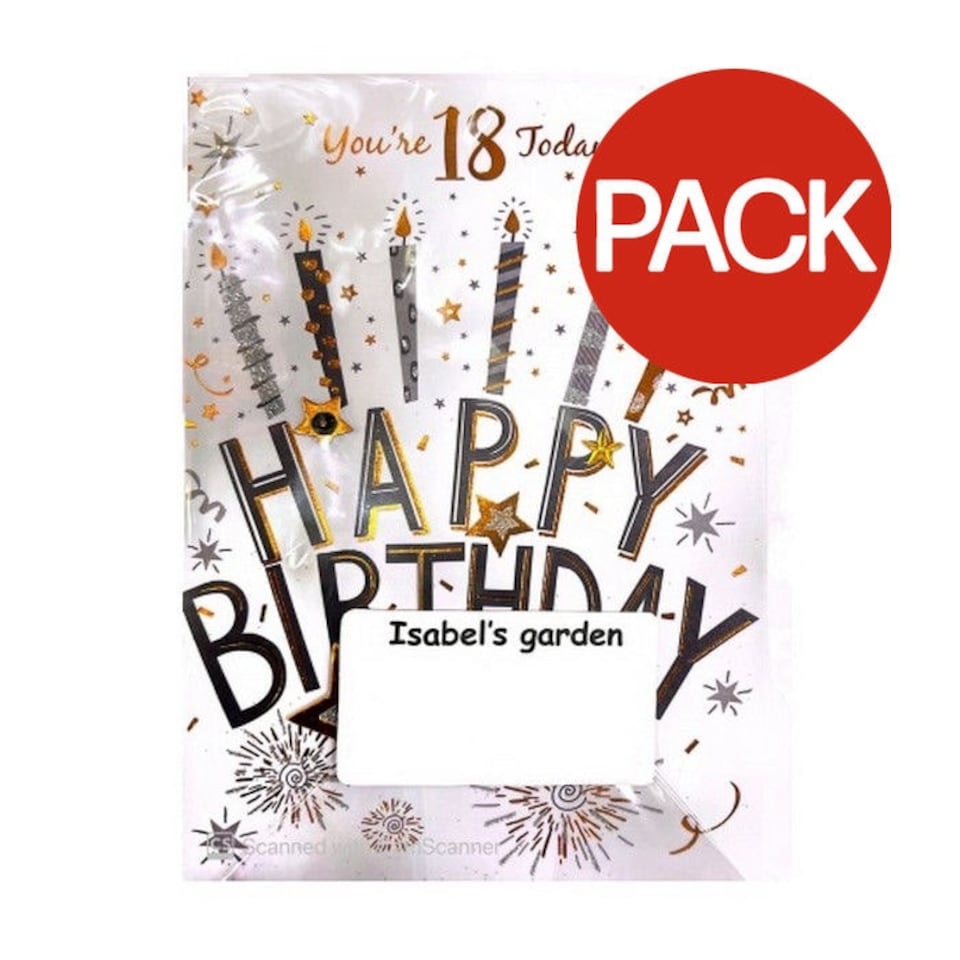 Simon Elvin You Are 18th Today Birthday Card (Pack of 6) - White/Multicoloured - One Size