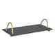 image 1 of Argon Tableware Slate Serving Tray with Rope Handles - 40 x 20cm Grey