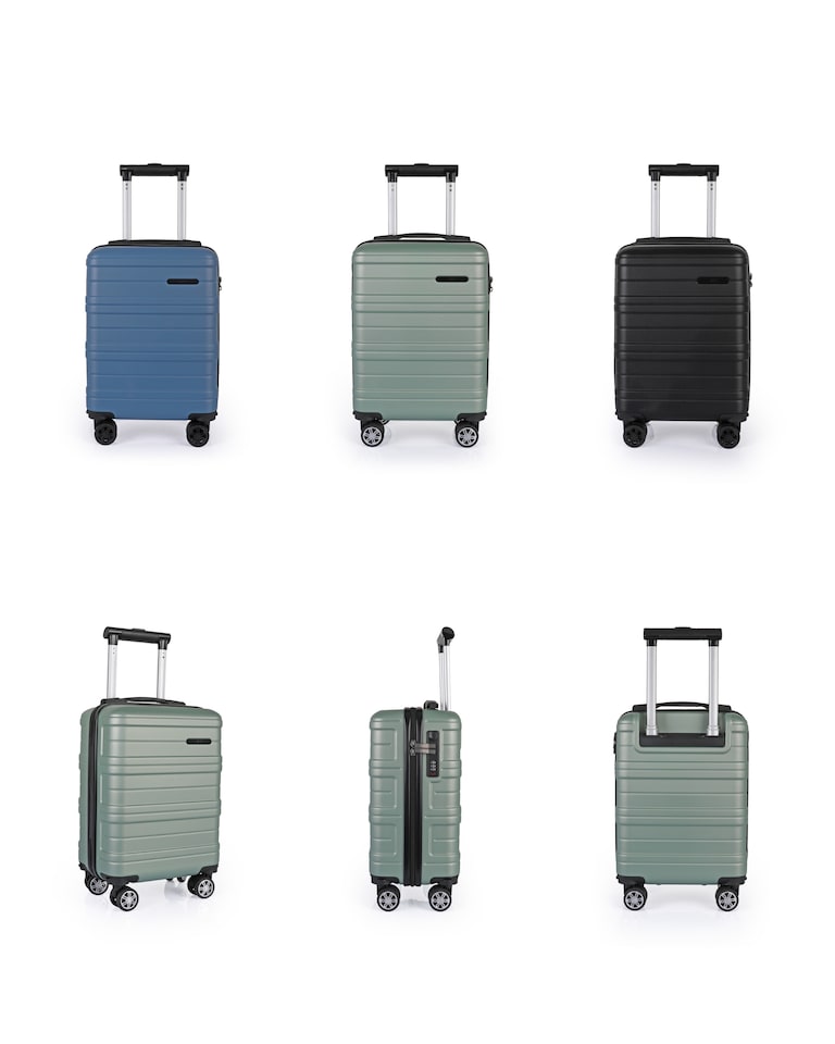 image 1 of Hard Shell Cabin Luggage 40x30x20 Carry On Suitcase TSA Lock | Green | Mint Green | Cabin Bag