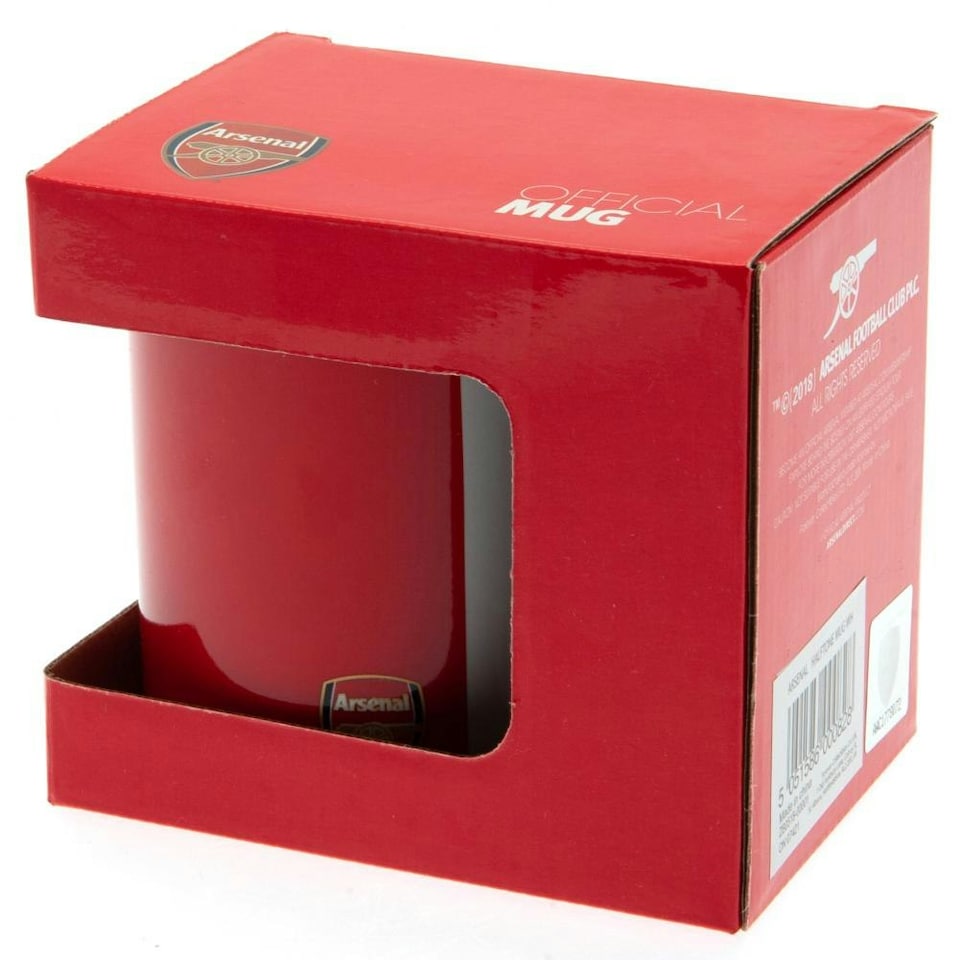 image 1 of Arsenal FC Fade Design Ceramic Mug In Printed Card Box - Navy/Red/White - 9 x 8cm