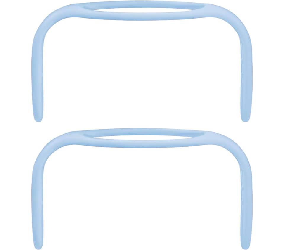 image 1 of MAM Baby Bottle Handles Blue 2 Pack Compatible Wide Bottles Training
