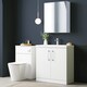 image 3 of Modern Bathroom 2 Soft Close Door Thin-Edge Vanity Unit, White, 800mm