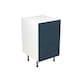 image 1 of 3 Drawer Base Unit 500mm w/ Slab Cabinet Door - Ultra Matt Indigo Blue Blue | Ultra Matt Indigo Blue