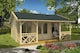 image 1 of Staffordshire 1-Log Cabin, Wooden Garden Room, Timber Summerhouse, Home Office - L600 x W580 x H306 cm Brown