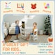 image 9 of AIYAPLAY 3 in 1 Kids Art Table and Chair Set with Storage Shelves, Foldable Blackboard, Whiteboard & Roll Paper, Toddler Table and Chair Set for 3-8 Years, White