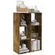 image 1 of HOMCOM 6-Cube Bookshelf, Modern Freestanding 3-Tier Bookcase, Display Shelving Unit for Living Room, Bedroom, Home Office, Study, Rustic Brown