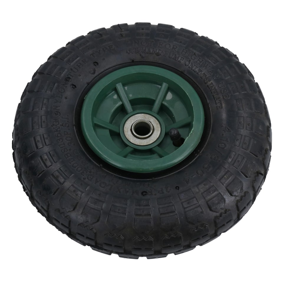image 1 of 10 Inch Pneumatic Wheel For Sack Truck Carts Wheelbarrows 16mm Bore 4pc