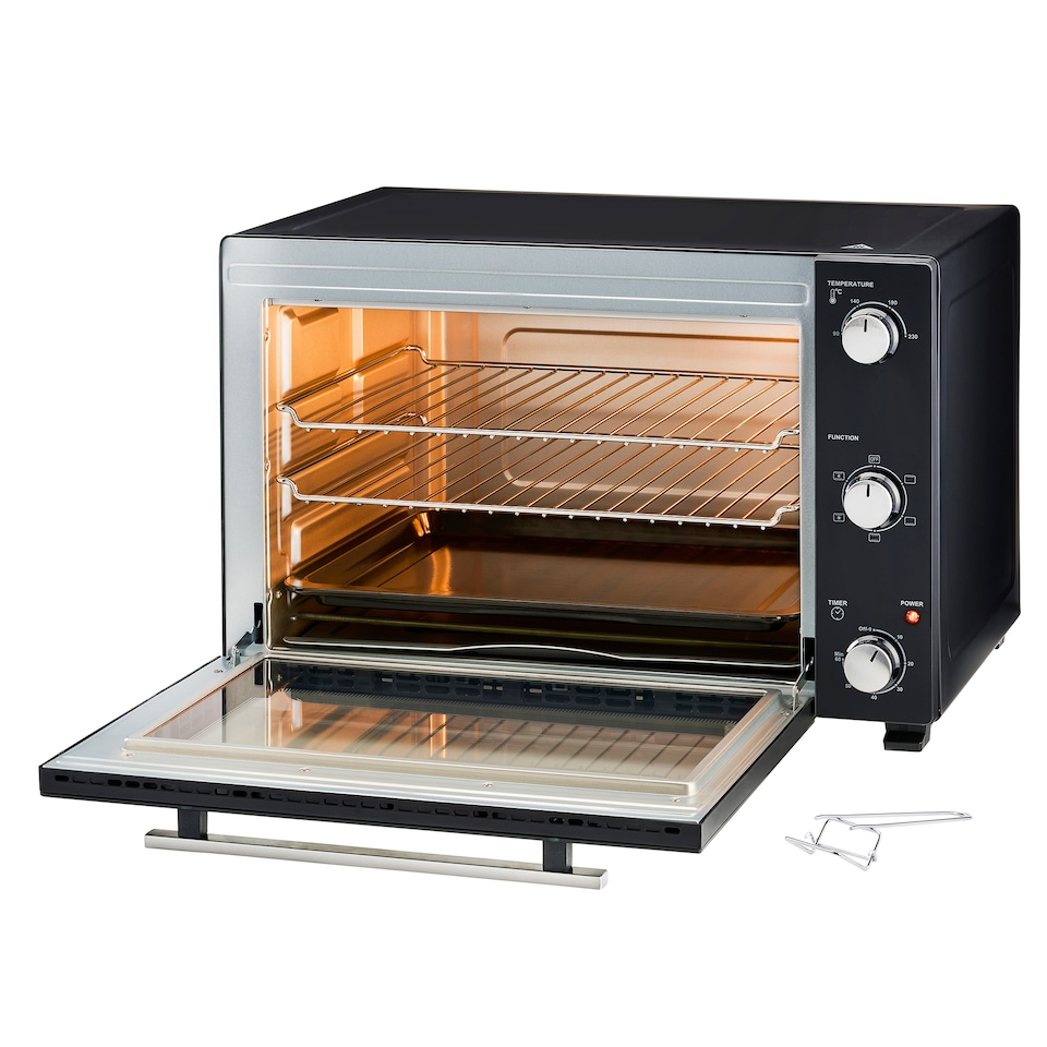 image 1 of Cooks Professional 60L Mini Oven - X-Large Electric Countertop Cooker with Adjustable Temperature & Timer