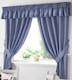 image 1 of Gingham Kitchen Curtain Pelmet Blue - 353 cm x 25cm